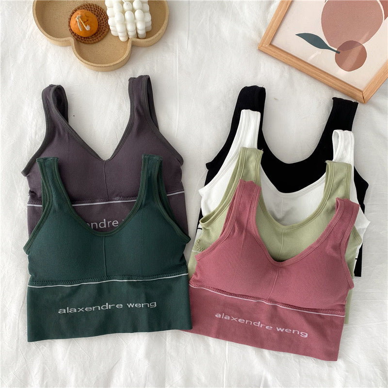 Plus Size Alexender Weng WIDE STRAP SPORTS BRA Free Size For (36-42) (039))