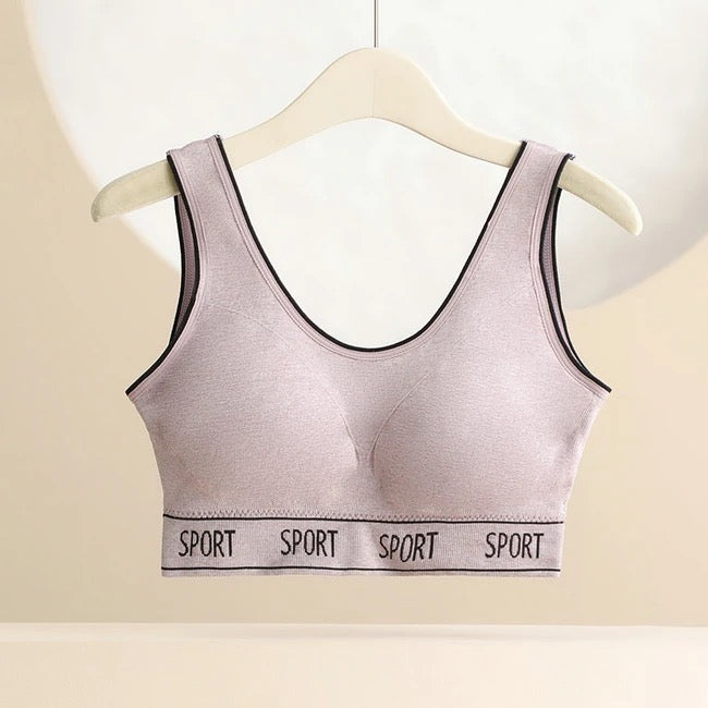 YOGA STYLE WIDE STRAP SPORTS BRA Free Size For (30-38) (041)