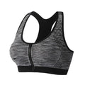 (32-38)Wide Straps Front Zipper Sports Bra (067)